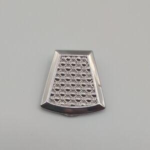 Silver Toned Geometric Patterned Money Clip